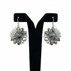 🌙 New Lander Turquoise Moon Phase Dangle Earrings | Sterling Silver .925 |